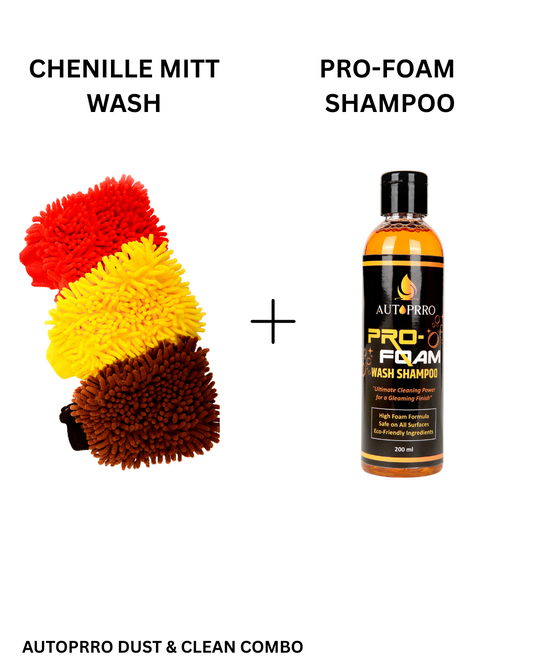 Autoprro microfiber wash Chenille Mitt (pack of 2) + Autoprro’s Pro-Foam Wash Shampoo