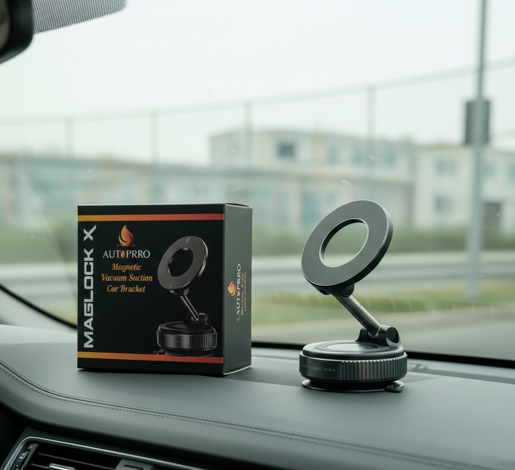 AutoPrro Car dashboard with a magnetic vacuum suction car bracket for Mobile phones