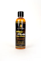 A bottle of Autoprro Pro-Foam Wash Shampoo liquid