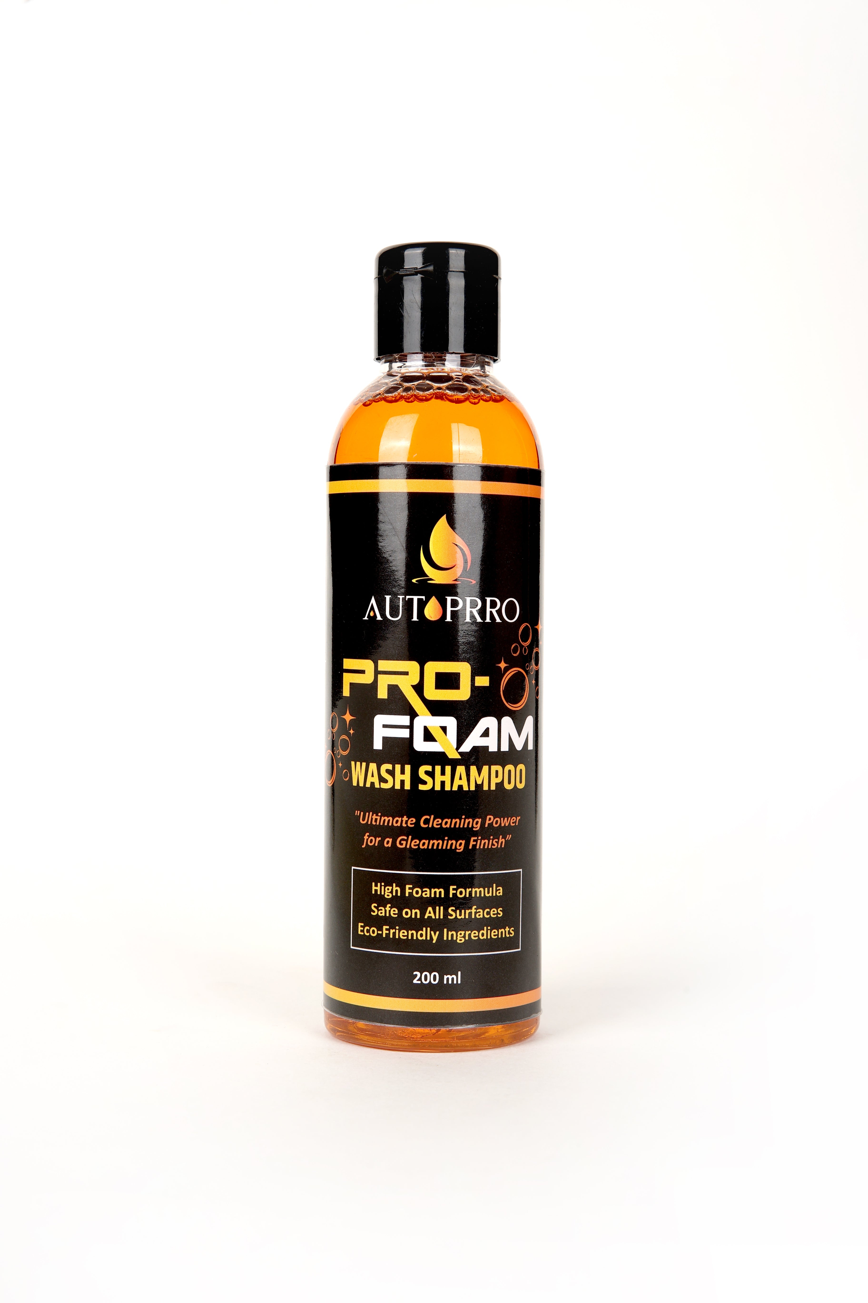 A bottle of Autoprro Pro-Foam Wash Shampoo liquid