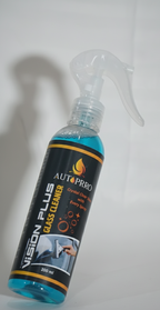 AutoPrro Automotive glass cleaner bottle with spray nozzle on a white background