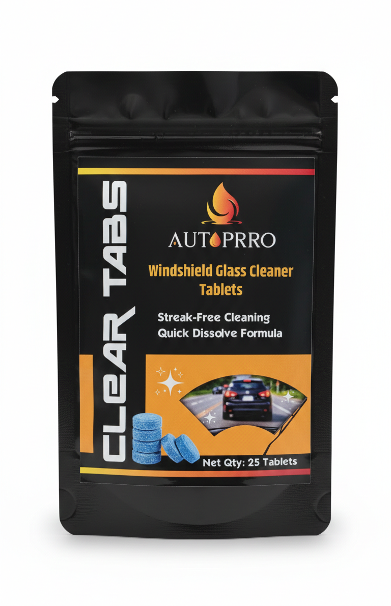 Autoprro Clear Tabs windshield glass cleaner tablets packaging