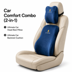 DriveComfort Combo Set – Back Support Pillow & Neck Rest Pillow